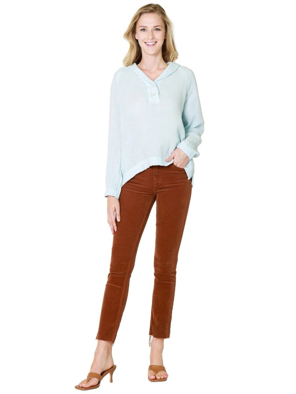 MOTHER Cropped Slim Jeans corduroy size 27